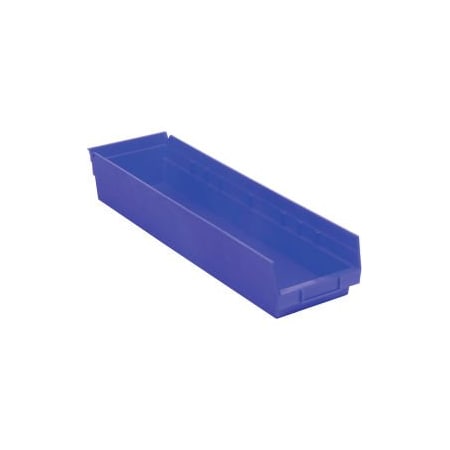Quantum Storage Systems Shelf Storage Bin, Plastic, Blue, 6 PK QSB106BL
